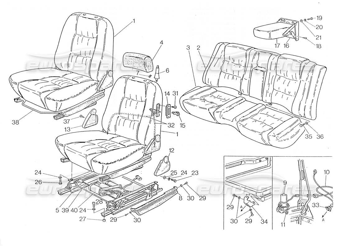 a part diagram from the maserati 228 parts catalogue