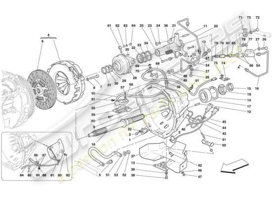 a part diagram from the ferrari 612 scaglietti (usa) parts catalogue