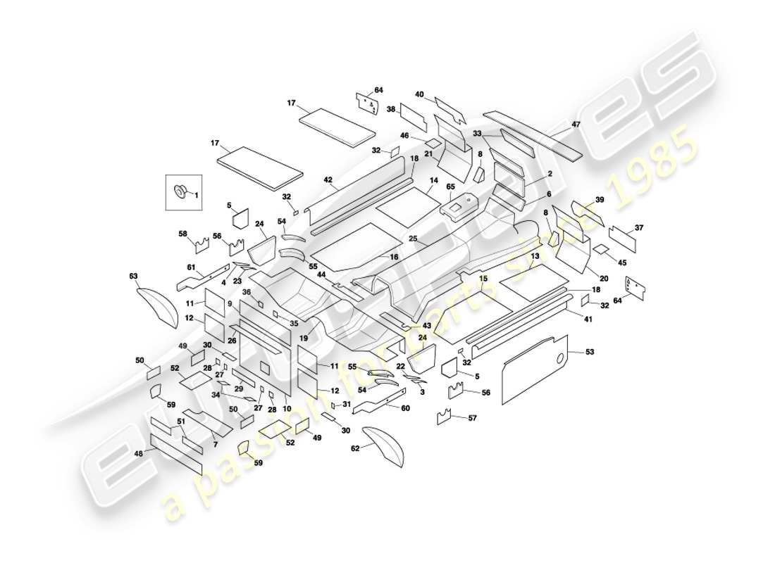 a part diagram from the aston martin db7 parts catalogue