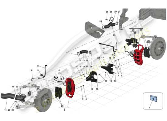 a part diagram from the ferrari laferrari parts catalogue