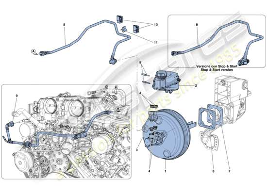 a part diagram from the ferrari california parts catalogue