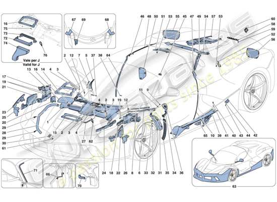 a part diagram from the ferrari laferrari parts catalogue