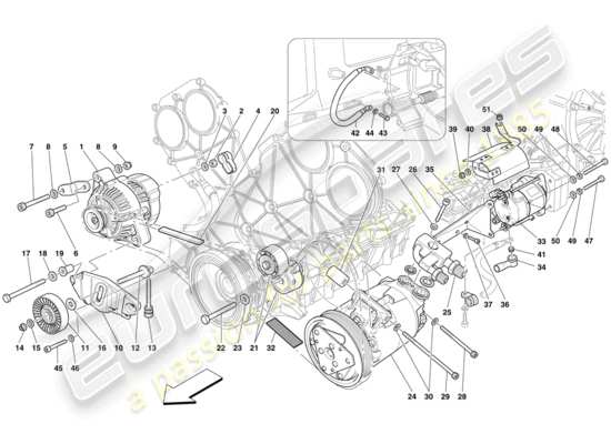 a part diagram from the maserati mc12 parts catalogue