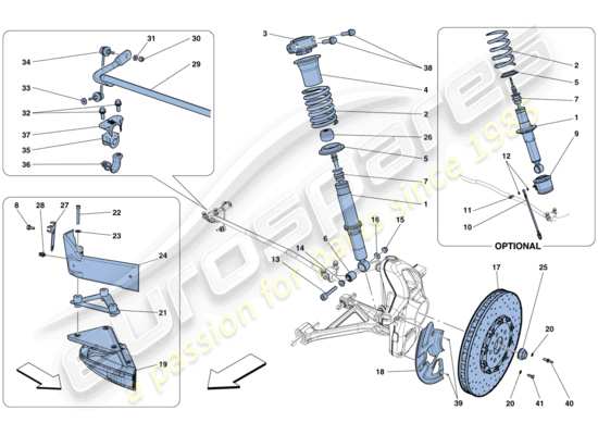 a part diagram from the ferrari f12 tdf (europe) parts catalogue