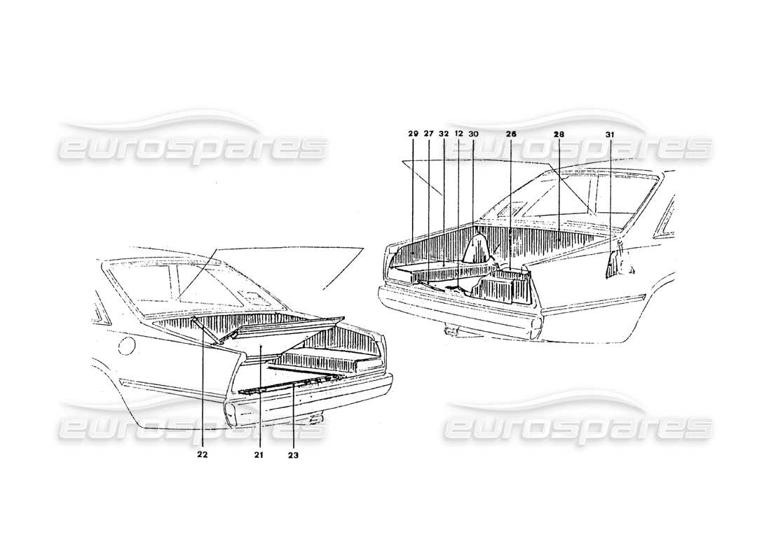 a part diagram from the ferrari 330 and 365 parts catalogue