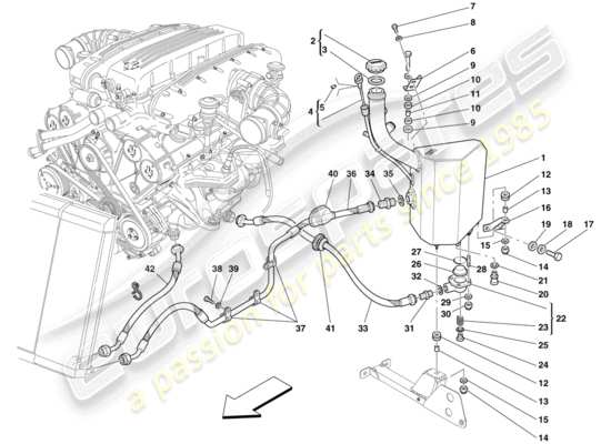 a part diagram from the ferrari 612 sessanta (europe) parts catalogue