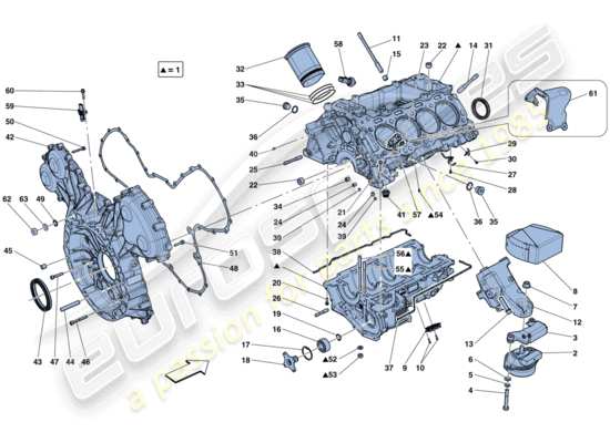 a part diagram from the ferrari gtc4 parts catalogue