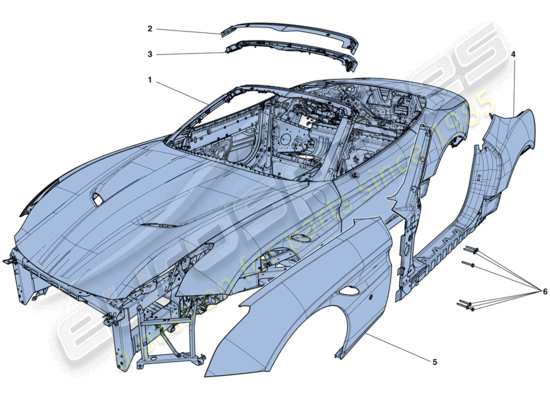 a part diagram from the ferrari california parts catalogue