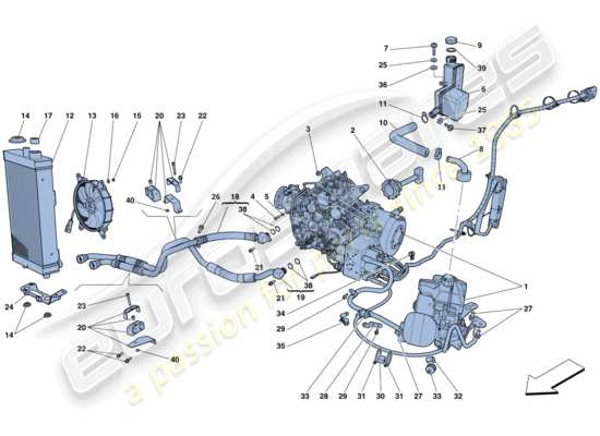 a part diagram from the ferrari gtc4 parts catalogue