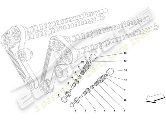 a part diagram from the ferrari 612 parts catalogue
