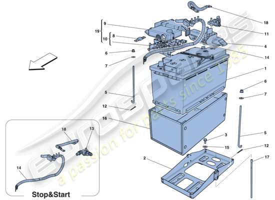 a part diagram from the ferrari f12 parts catalogue