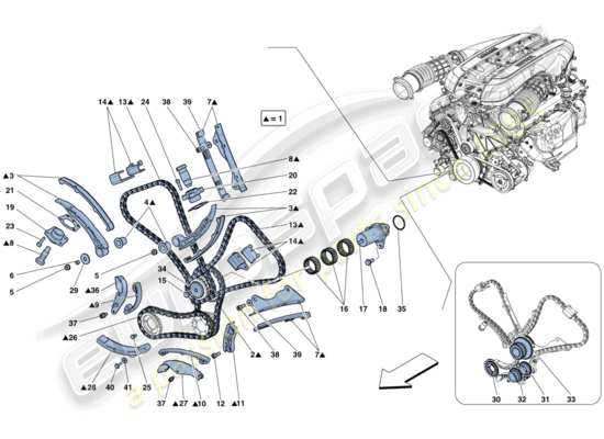 a part diagram from the ferrari 812 superfast (usa) parts catalogue
