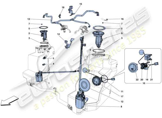 a part diagram from the ferrari 458 parts catalogue