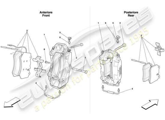 a part diagram from the ferrari 430 parts catalogue