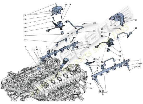 a part diagram from the ferrari laferrari parts catalogue