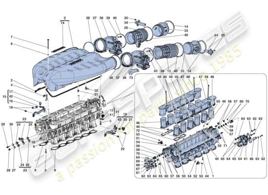 a part diagram from the ferrari laferrari parts catalogue