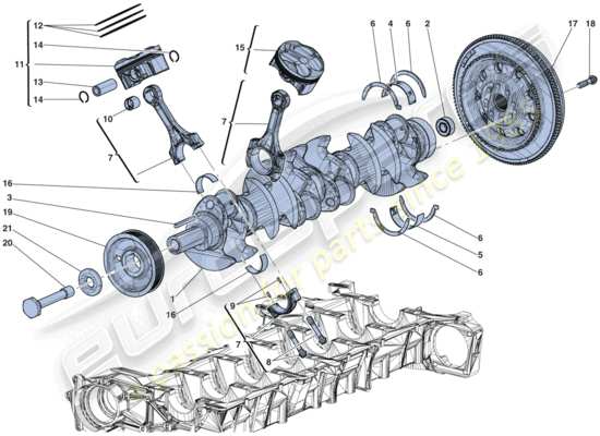 a part diagram from the ferrari laferrari parts catalogue