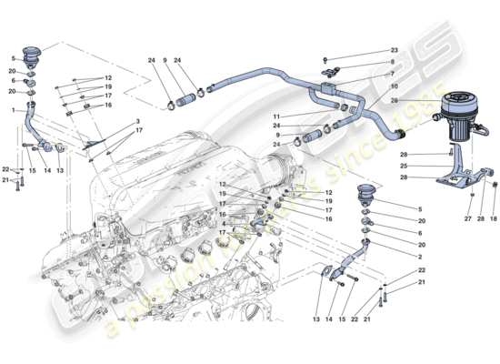 a part diagram from the ferrari laferrari parts catalogue