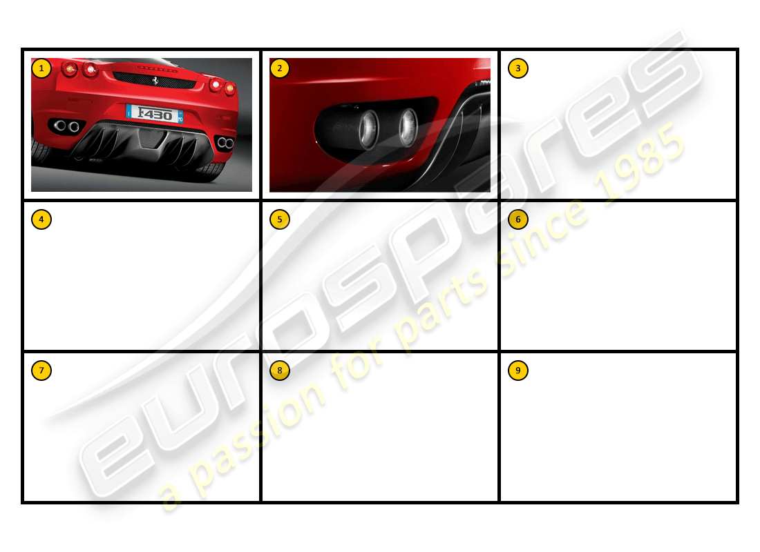 a part diagram from the Ferrari F430 Coupe (Accessories) parts catalogue