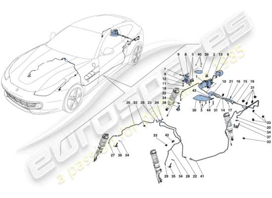 a part diagram from the ferrari gtc4 parts catalogue