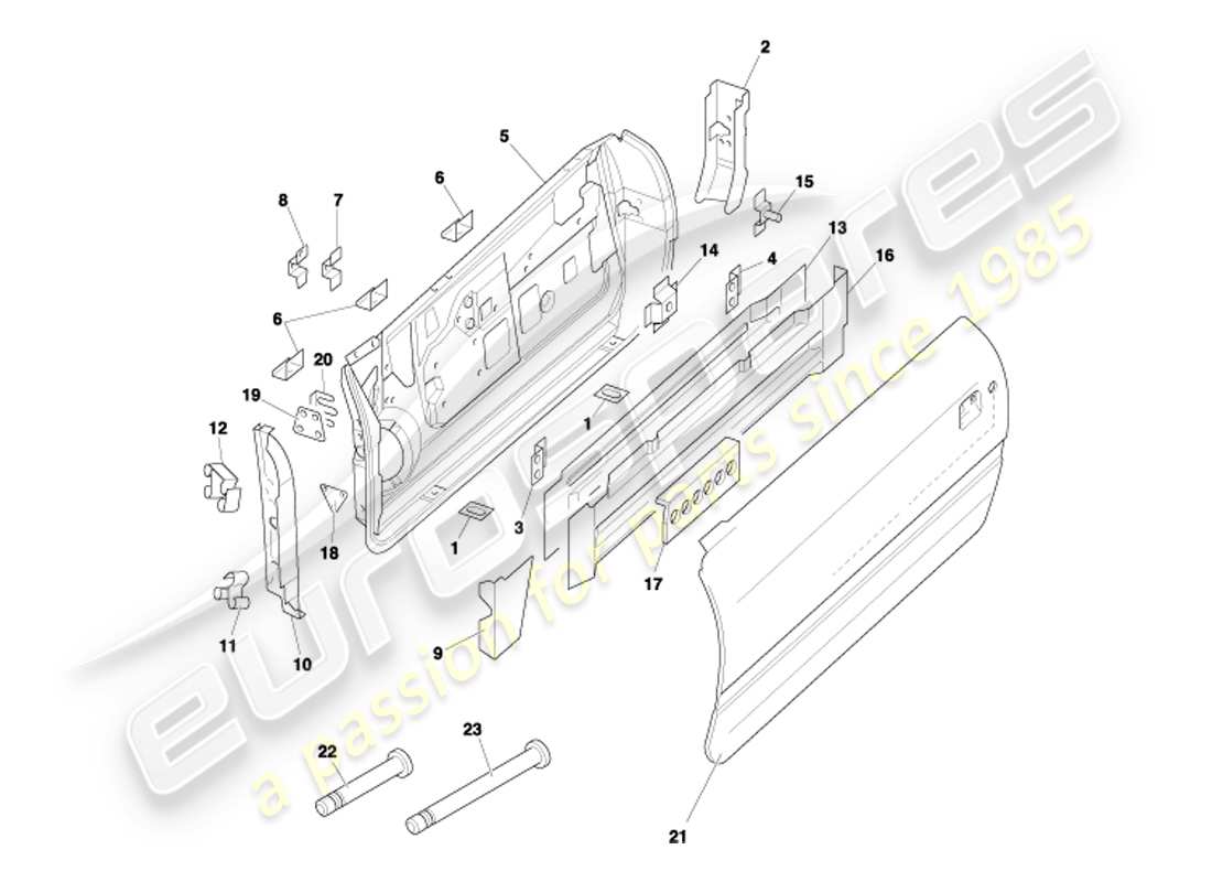 a part diagram from the aston martin db7 vantage (2002) parts catalogue