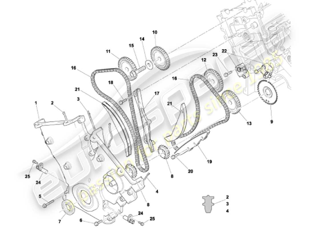 a part diagram from the aston martin vanquish parts catalogue