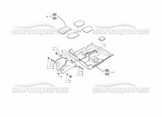 a part diagram from the maserati quattroporte (1996-2001) parts catalogue