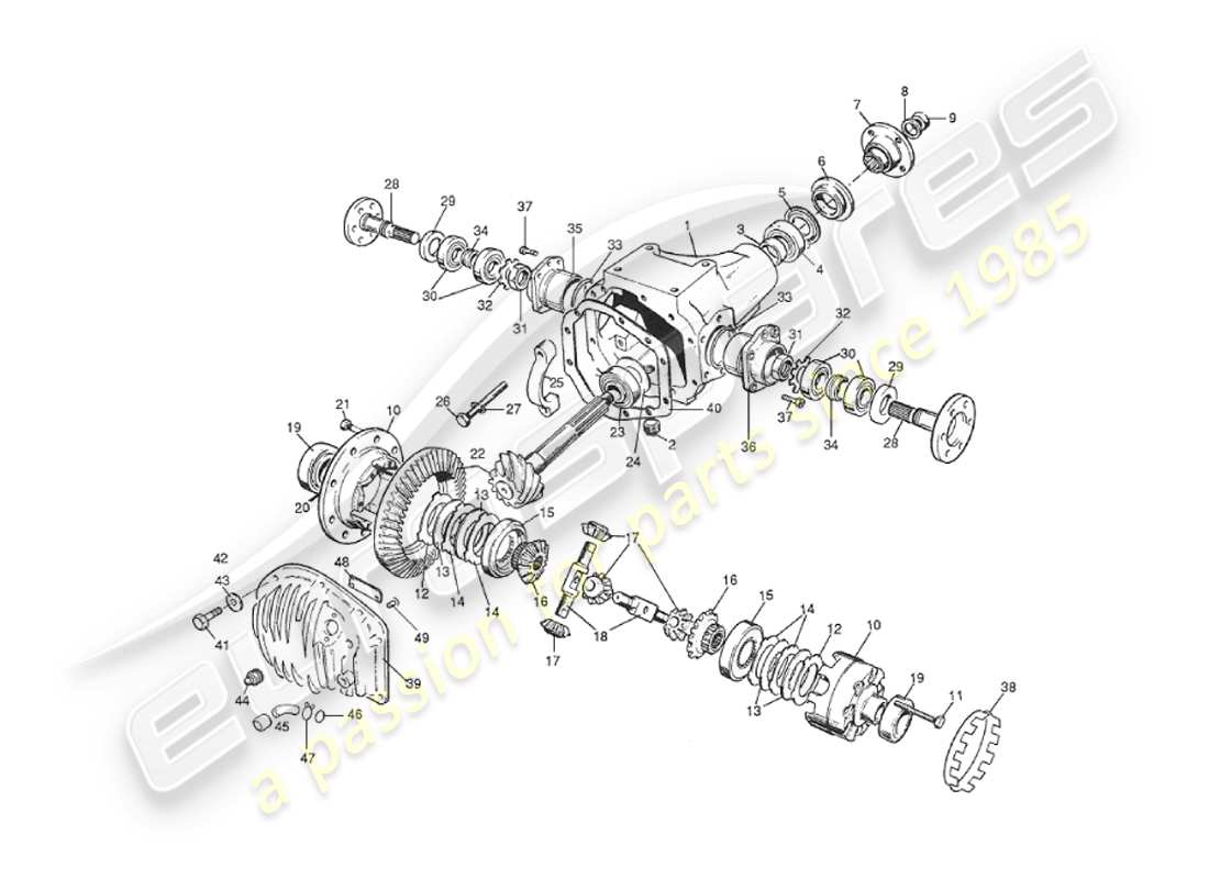 a part diagram from the aston martin v8 virage parts catalogue