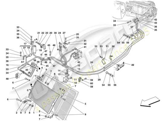 a part diagram from the ferrari 612 parts catalogue