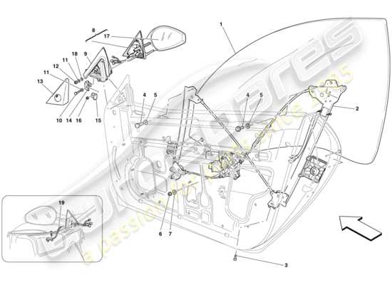 a part diagram from the ferrari 599 sa aperta (rhd) parts catalogue