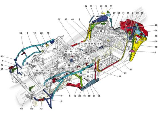 a part diagram from the ferrari 812 parts catalogue