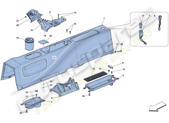 a part diagram from the ferrari 458 parts catalogue