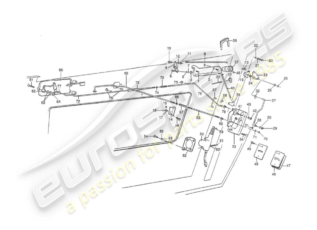 a part diagram from the aston martin v8 virage parts catalogue