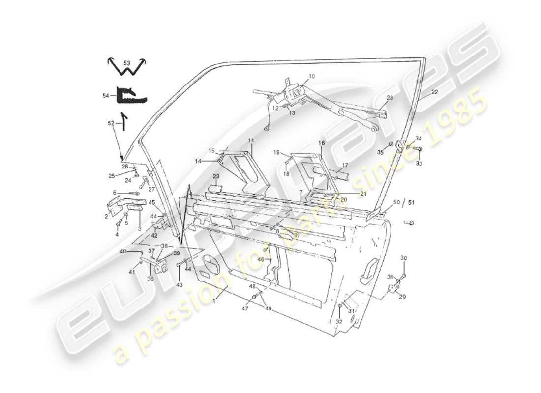 a part diagram from the aston martin v8 virage (1999) parts catalogue