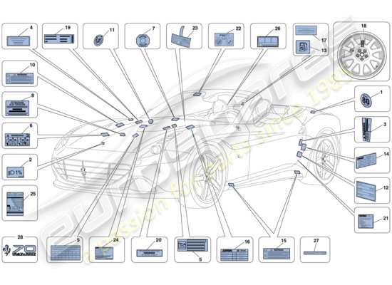 a part diagram from the ferrari california parts catalogue