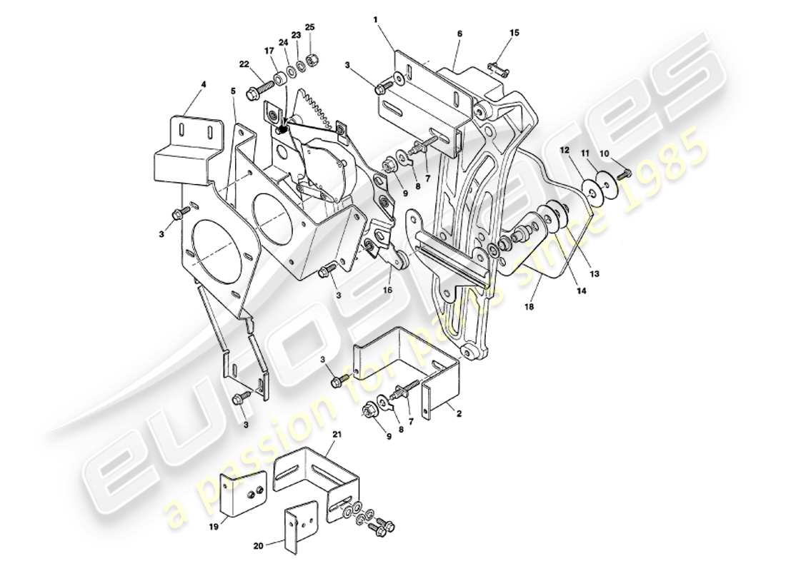aston martin v8 volante (1998) dropping rear quarterlight part diagram