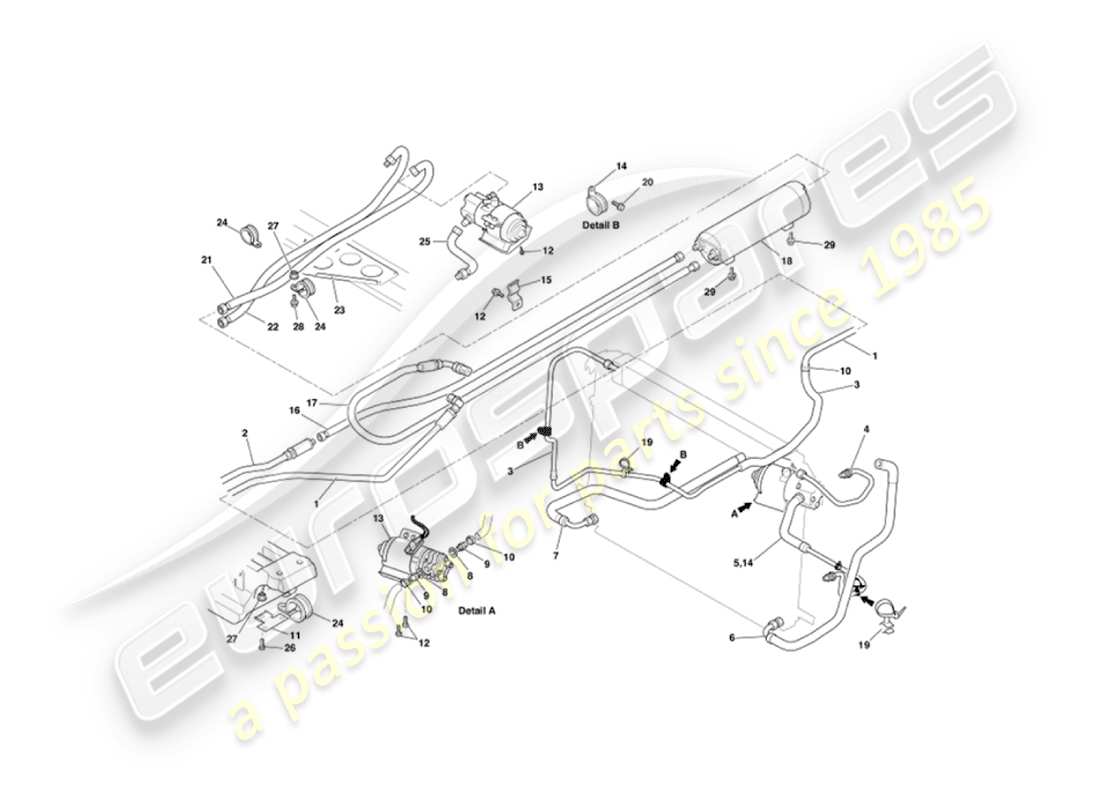 a part diagram from the aston martin vanquish (2006) parts catalogue