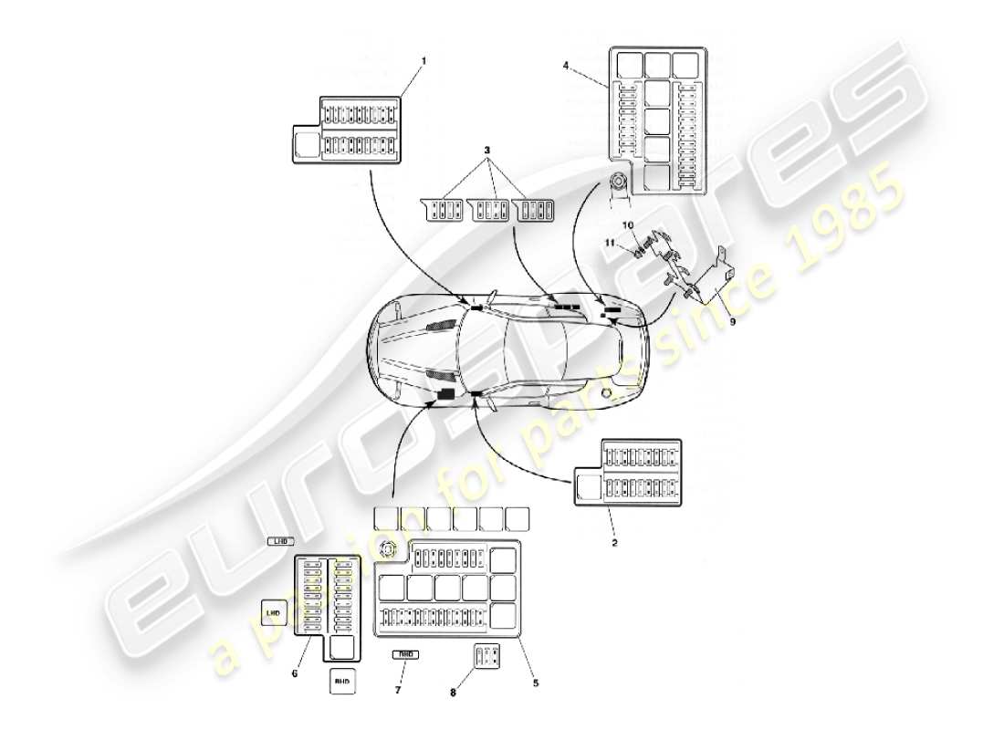 aston martin vanquish (2007) fuses part diagram