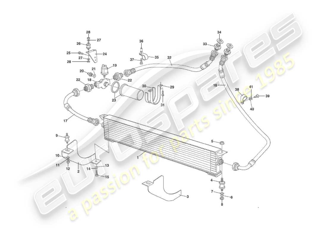 aston martin v8 virage (2000) oil cooling system, volante, approx vin 60193 on parts diagram