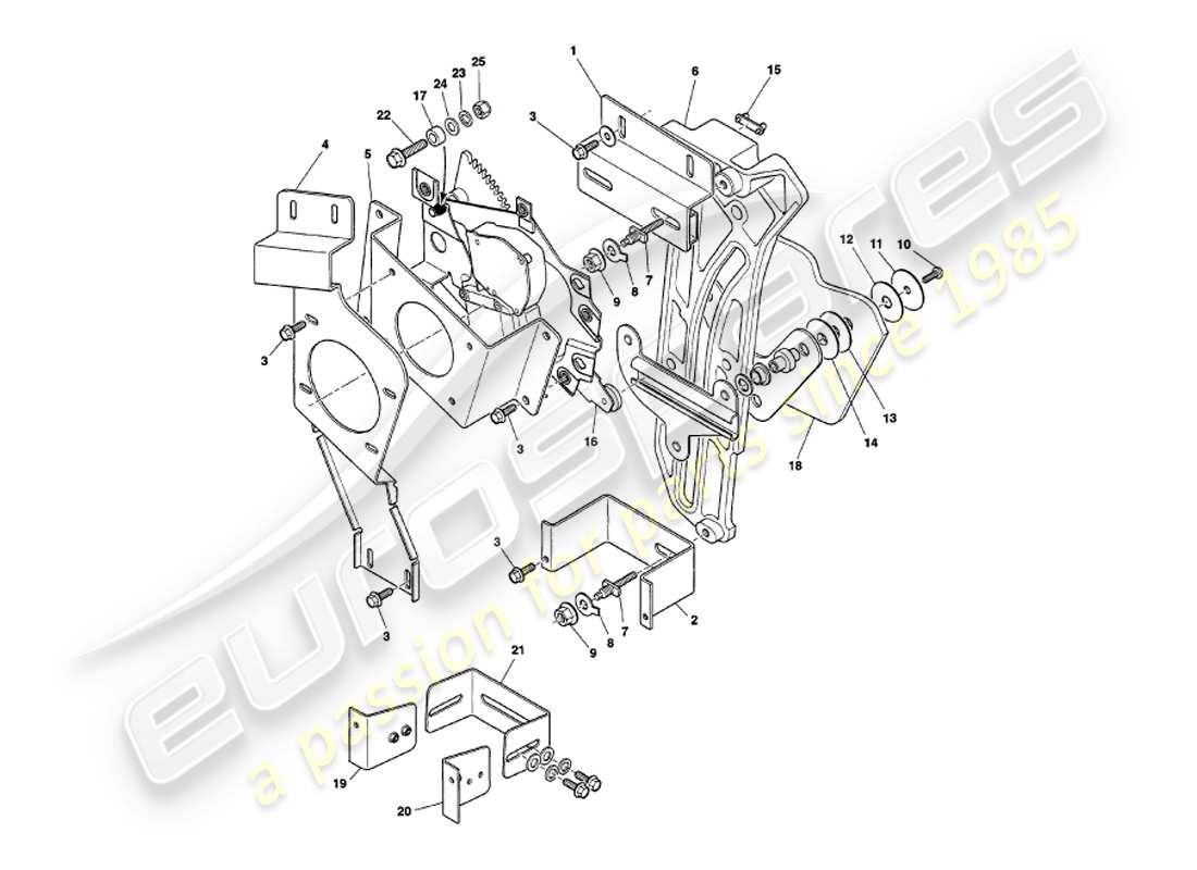 aston martin v8 volante (1999) dropping rear quaterlight part diagram