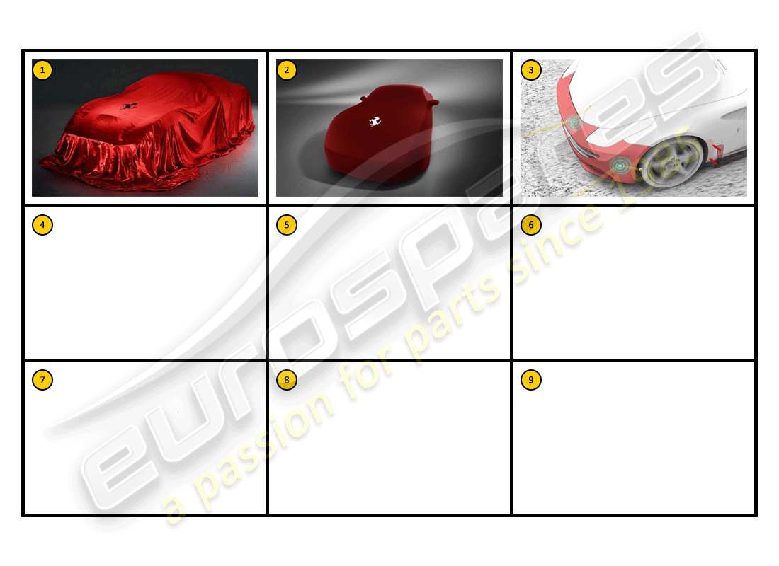ferrari ff (accessories) car care - vehicle protection parts diagram