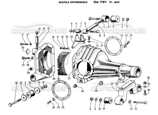 a part diagram from the lamborghini espada parts catalogue