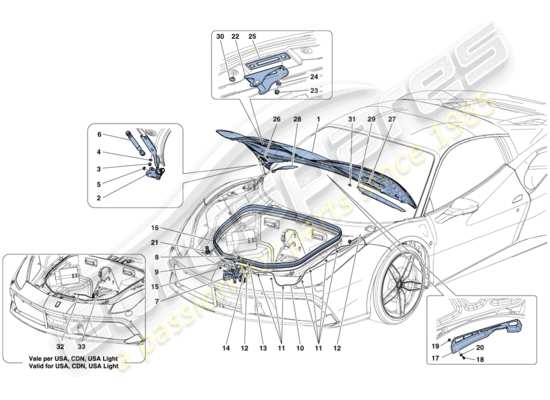 a part diagram from the ferrari 488 parts catalogue