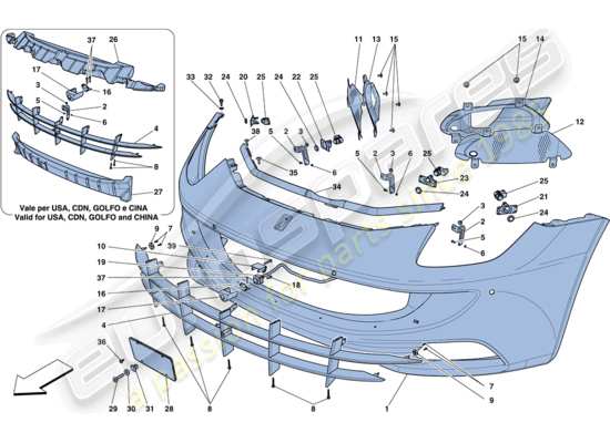 a part diagram from the ferrari ff parts catalogue