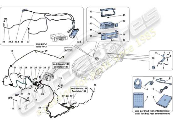 a part diagram from the ferrari ff parts catalogue