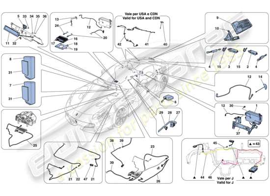 a part diagram from the ferrari f12 parts catalogue