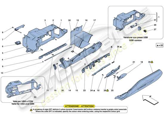 a part diagram from the ferrari 488 parts catalogue