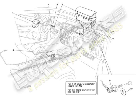 a part diagram from the ferrari 430 parts catalogue