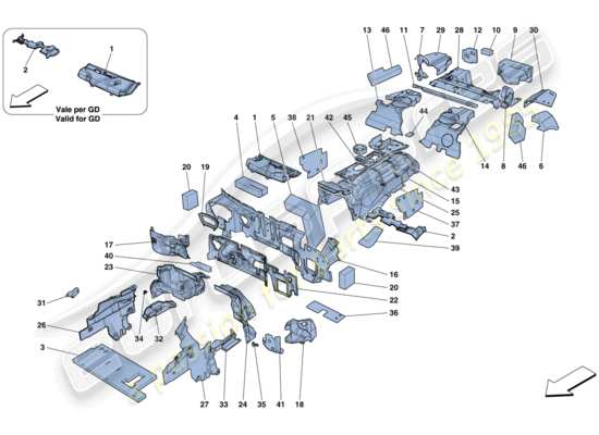 a part diagram from the ferrari 812 parts catalogue