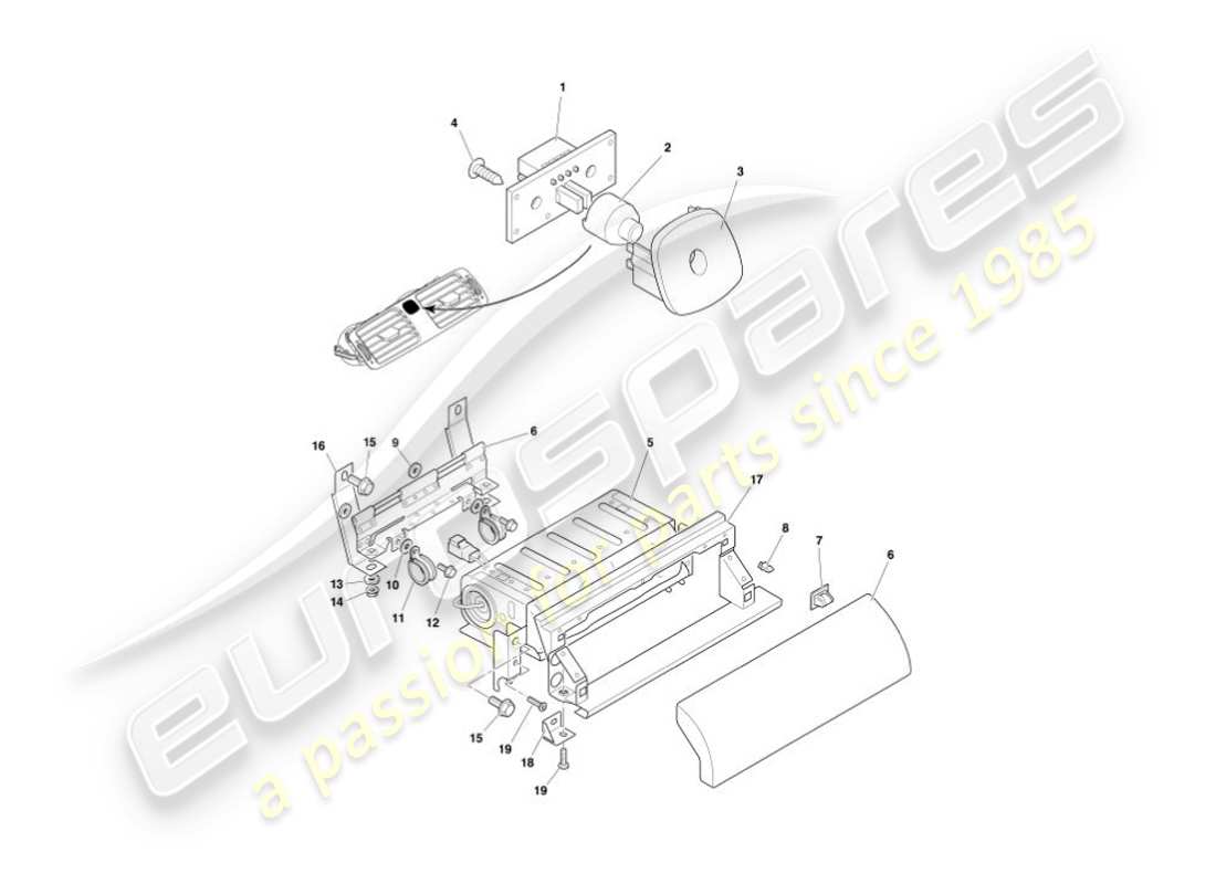 a part diagram from the aston martin vanquish (2006) parts catalogue